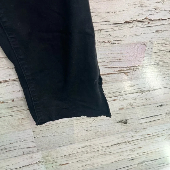 Paige Mayslie Coated Black Joggers size 31 - Picture 3 of 12